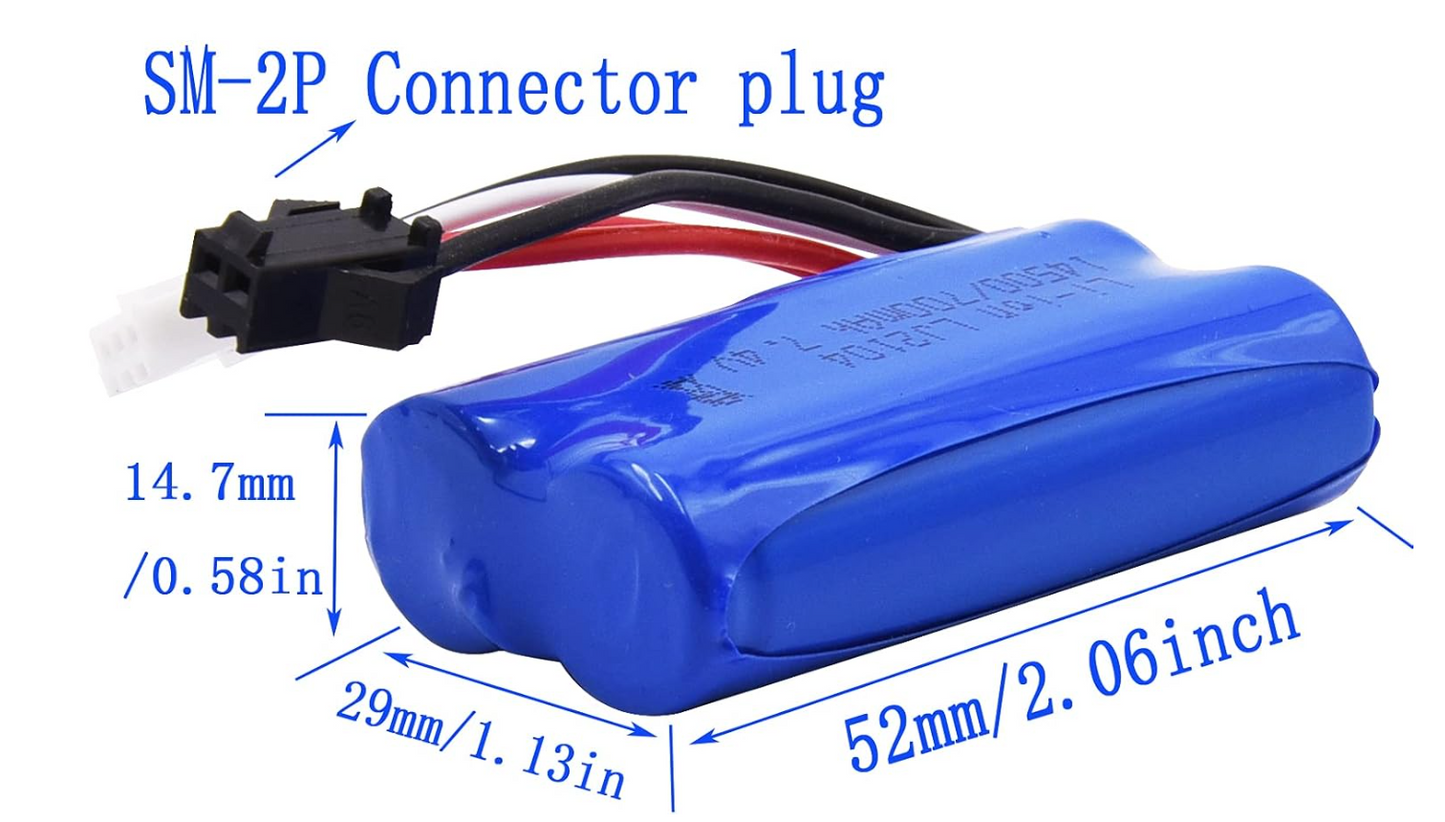 Batterie 7.4 V pour gel blaster Lazer - Gel Strike -