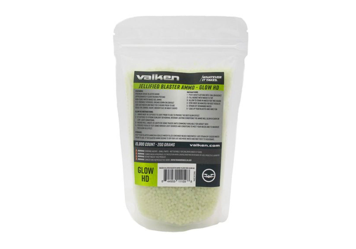 Sachet de 15 000 Billes Gel Blaster SURGE Traçantes GLOW HD - Marque VALKEN