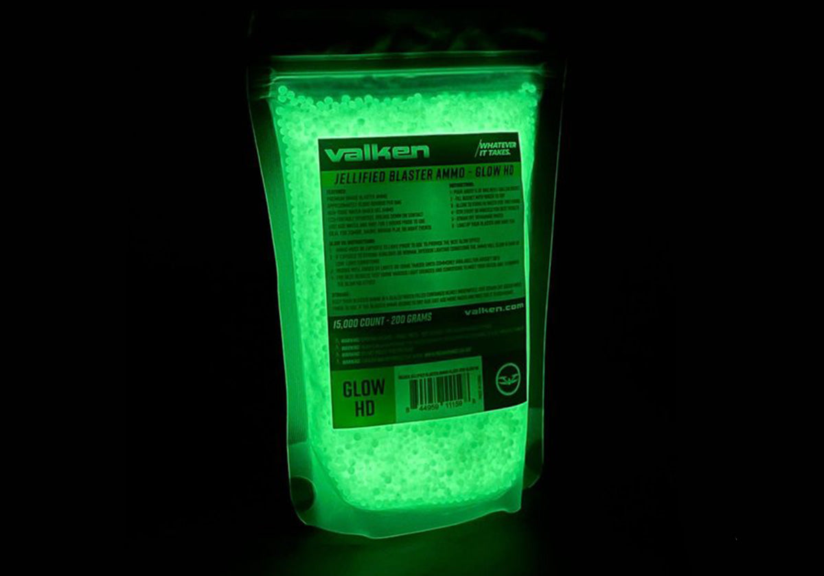 Sachet de 15 000 Billes Gel Blaster SURGE Traçantes GLOW HD - Marque VALKEN