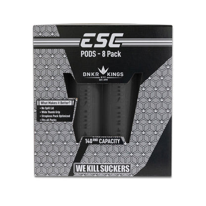 BUNKERKINGS ESC PODS - 8 PACK - SMOKE