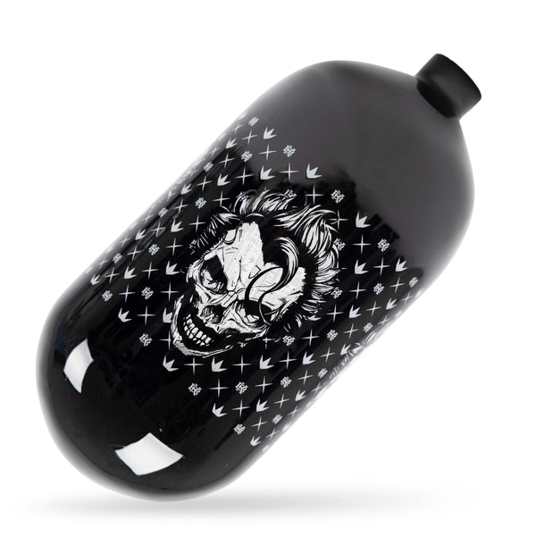 Bunkerkings FN Lite Air Bottle Only - 80ci 4500psi - Black Joker Skull - Bouteille d'air comprimé 1,3L