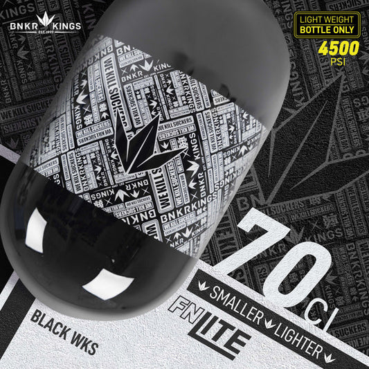 Bunkerkings FN Lite Air Bottle Only - 70ci 4500psi - Black WKS - Bouteille d'air comprimé 1,15L