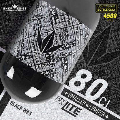 Bunkerkings FN Lite Air Bottle Only - 80ci 4500psi - Black WKS - Bouteille d'air comprimé 1,3L