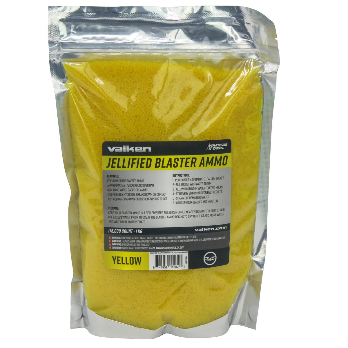 Sachet de 175 000 Billes Gel Blaster SURGE Jaune - Marque VALKEN