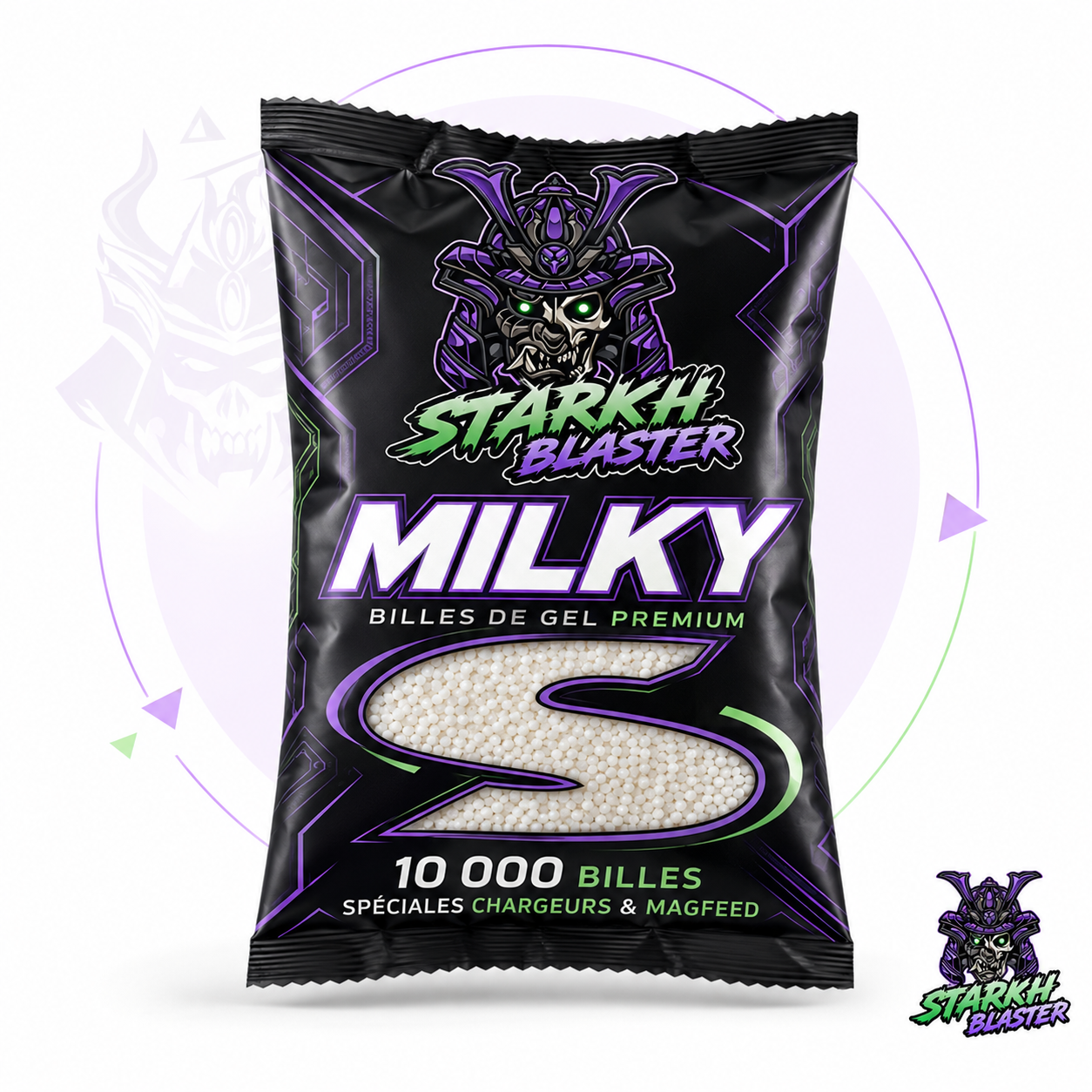Billes de Gel Premium MILKY – 10 000 billes – Spéciales Chargeurs & Magfeed